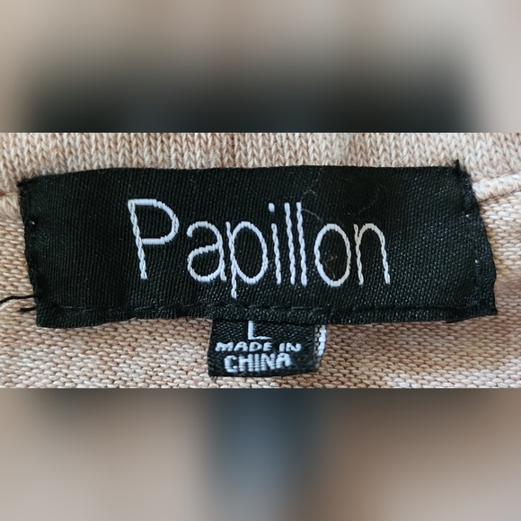 Chic Pale Pink V-Neck Tunic Top with Slit Bat Sleeves and Built-in Choker - Picture 8 of 10